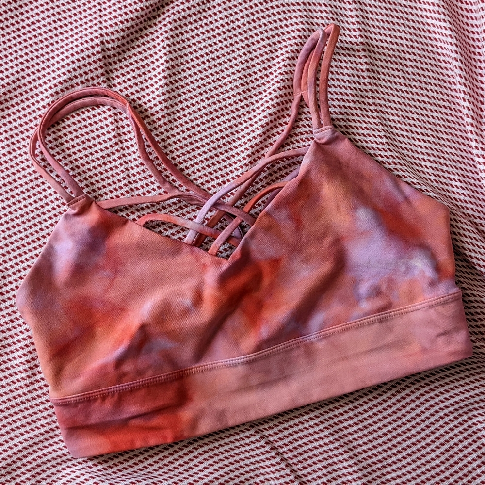 SALE Joylab Tie Dye M Sports Bra, Pink Orange Purple size 4 6
